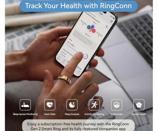 Розумне кільце RingConn Gen 2 Rose Gold (Size 14)